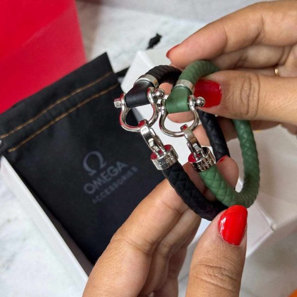 دستبند امگا رابر اورجینال سبز و مشکی